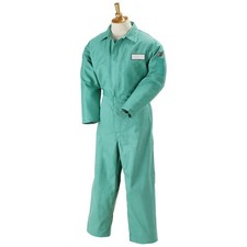 Black Stallion F9-32CA/PT-L FR Treated Cotton Welding Coverall Green Large