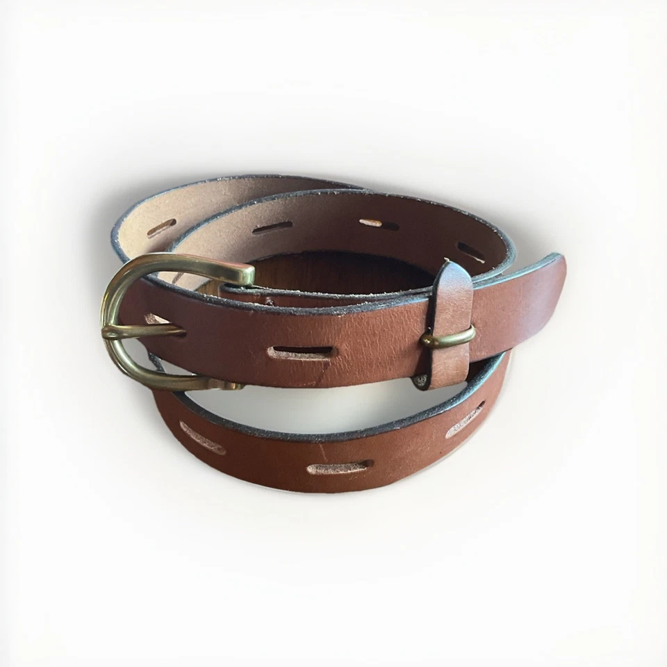 Madewell Womens Leather Gold Tone Buckle Belt Brown Size Extra Small - Image 2 of 4