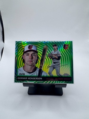 2025 Topps Chrome Platinum- Gunnar Henderson- 96- Green Vibrations /99