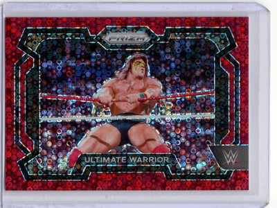 2024 Panini WWE Prizm Undercard Ultimate Warrior Red Disco Parallel 72/99