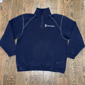 Sweat Collector Rolls Royce – Hakro Activewear – Bleu 2XL (XXL) – Années 90 – Très Bon état