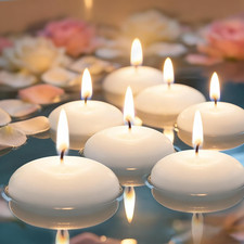 White Floating Candles 30 PCS Small Floating Candles For Centerpieces Unscented
