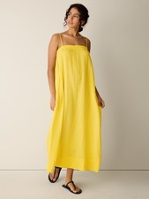Flash Sale - Eileen Fisher Striped Organic Cotton Gauze Cami Dress - SOLEIL