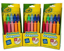 Crayola Bathtub Crayons Washable Non-Toxic Coloring Fun 10ct Each Box 3-Pack 