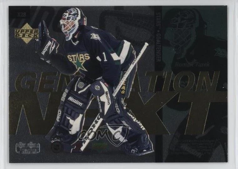 1996-97 Upper Deck Generation Next Dominik Hasek Roman Turek #X28 Rookie RC HOF - Image 2 of 2