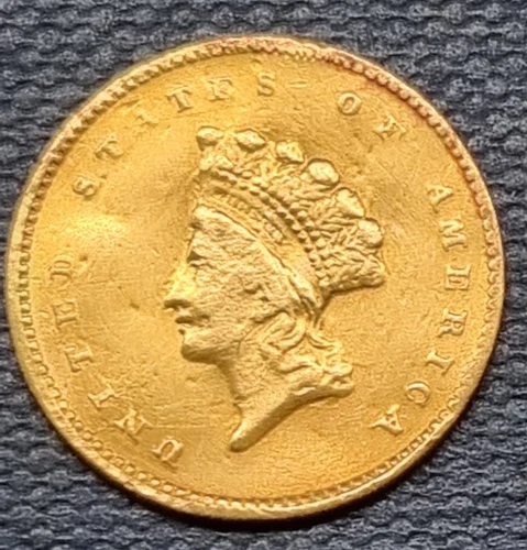 1855 Indian Princess Head One Dollar Gold Coin $1 Higher Grade Details #98475