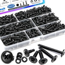 230 PCS 8 410 Stainless Steel Modified Truss Head Self Tapping Screws Kit