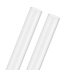 2Pcs 305mm Clear Rigid Acrylic Pipe, 29x33mm Plastic Round Tube Cooling System