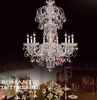 Crystal Chandelier Palace Pendant Lamp Lobby Ceiling Light Fixtures