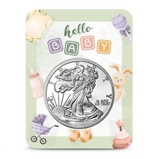 1 oz Sunshine Walking Liberty Silver Round (New, MintMark SI, New Baby Card) 89.34 per troy oz