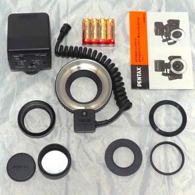 PENTAX AF080C luxury macro ring strobe set 3 companies function confirmed