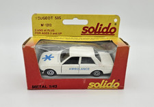 1:43 SOLIDO Peugeot 505 Saloon White Ambulance No. 1312