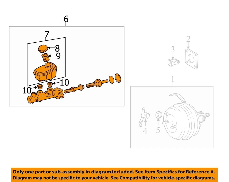 Lexus LS430 2005 cilindro maestro de freno fabricante de equipos originales 129 k millas - LKQ426351626 Foto 4 de 4