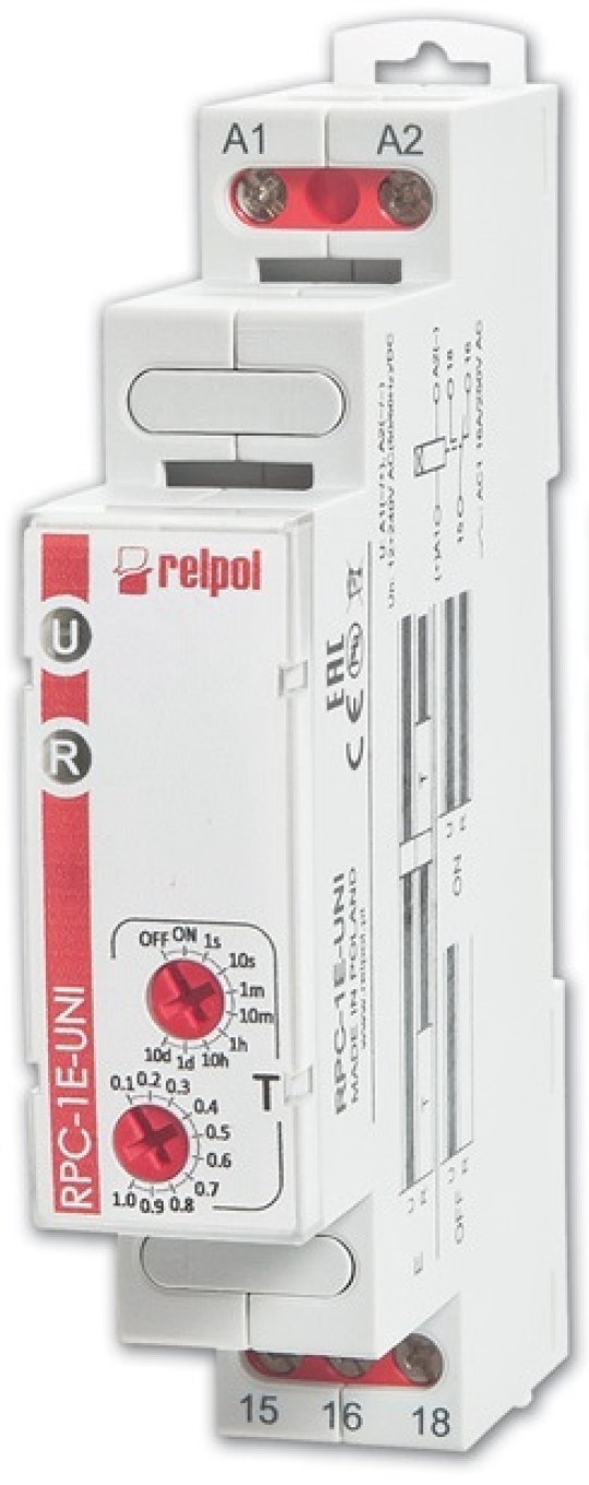 1P Time Relay 1sec-10day 12-240V AC/DC 50/60Hz 863193