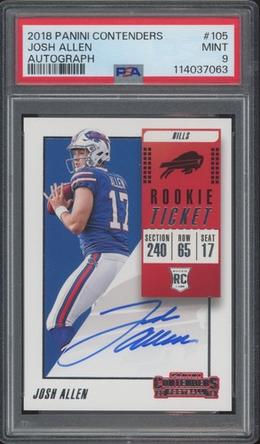 Josh Allen #105 2018 Panini Contenders Rookie Ticket card