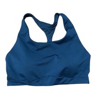 Athleta Navy Blue Sports Bra Hook Adjustable Racer back Size Small