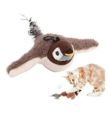 Interaktives Katzenspielzeug wiederaufladbarer fliegender Vogel Katzenspielzeug.