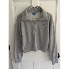 Prince Pickleball Gray Cropped 1/4 Zip Sweatshirt Women's Large Tennis