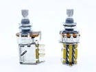 Set of 2 Alpha Push-Pull Pots - 500k A-Curve - Metric Shaft - For Guitar/Luthier