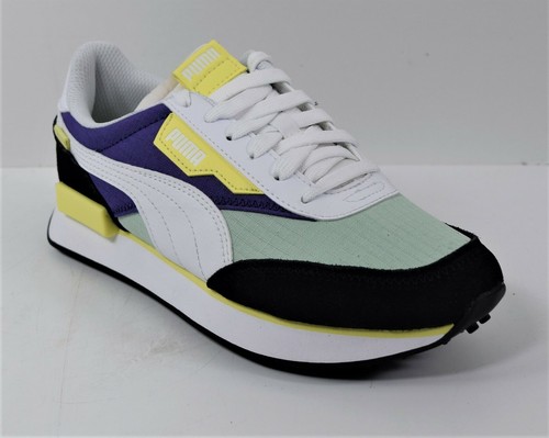 Puma Future Rider Play On Green And Purple Trainers Junior Sizes Brand New Ebay