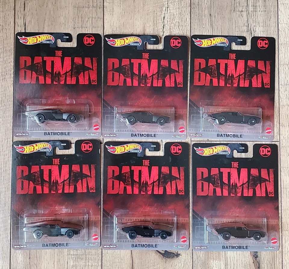2023 Hot Wheels Premium The Batman Batmobile DC1:64 Scale Lot Of 6 - Image 4 of 4