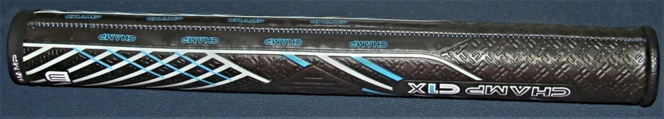 Empuñadura Putter Champ C1X Delantera Plana Mediana Forma Paralela - 65 g - Negra/Azul/Gris Foto 3 de 4