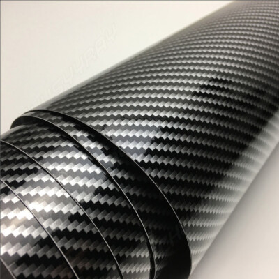 Premium Fibra De Carbono For Car Vinilo Para Autos Carros Negro 30*152 cm 7D