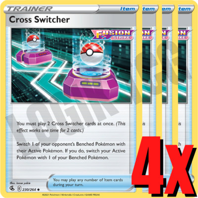 4x Cross Switcher 230/264 x4 - Fusion Strike - Pokemon TCG - Playset