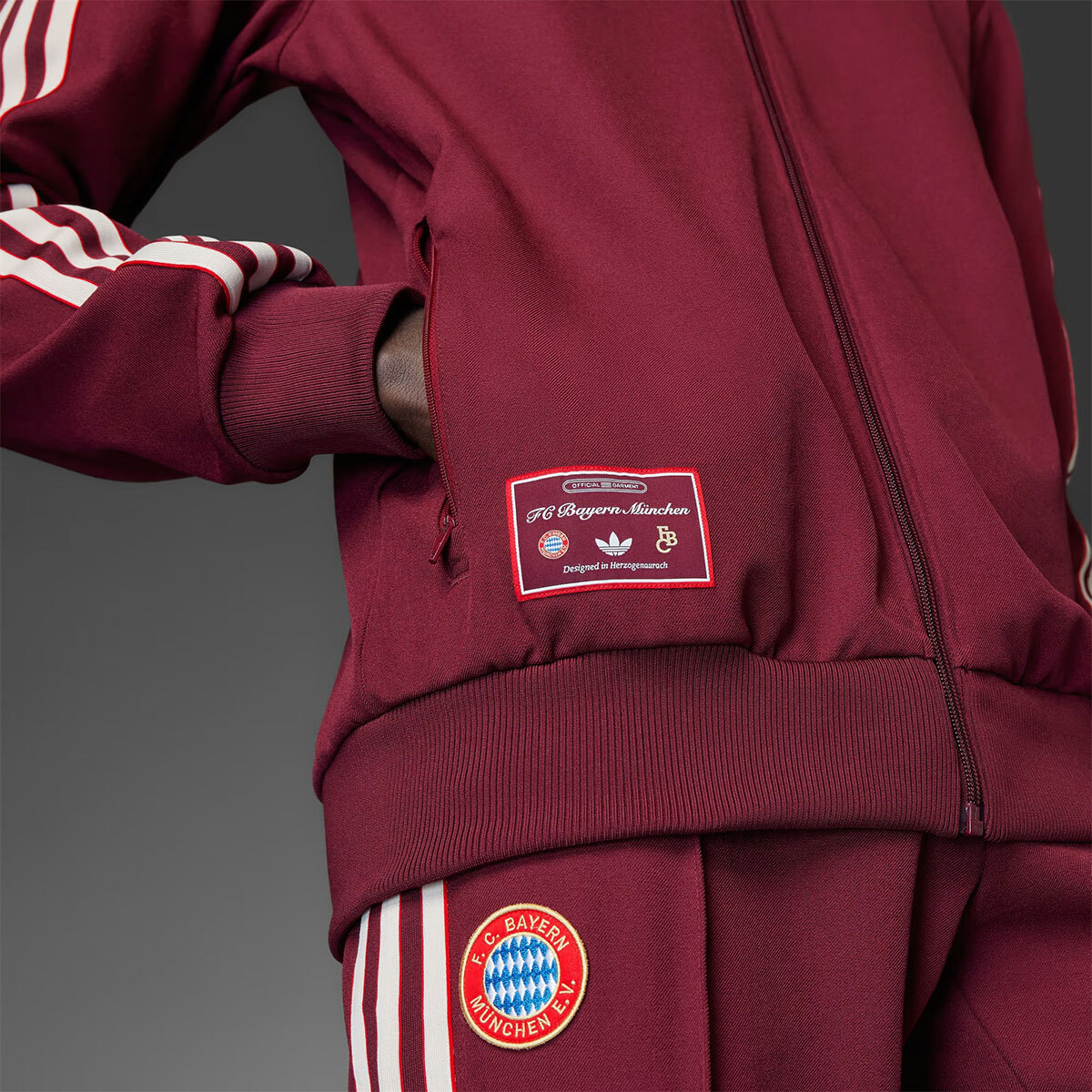 Adidas FC BAYERN MUNICH TERRACE ICON TRACK TOP JACKET JF0582 RED