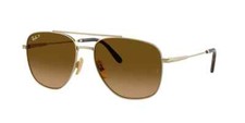 RAY-BAN SUNGLASSES RB8097 WILLIAM TITANIUM 9265/M2 ARISTA /BROWN GRADIENT POLAR
