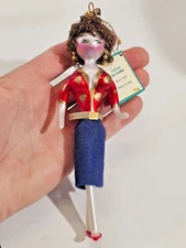 NEW Soffieria de Carlini Business Woman Lady 7" Christmas Ornament Figural