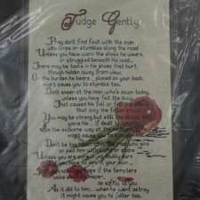 New In Sealed Package Janlynn Judge Gently Counted Cross Stitch Kit #64-8