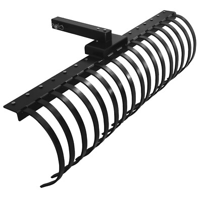 Heavy Duty 49 in Rock Rake, 3 Point Fit 2'' Receiver Compact Tractor Landscape