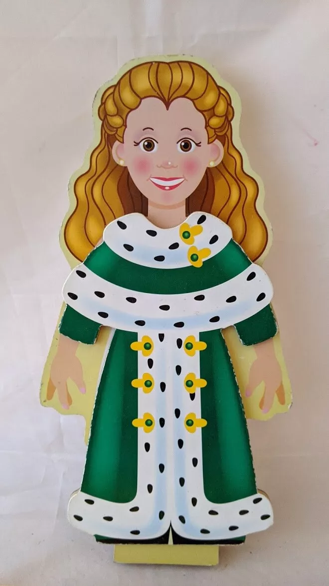 Melissa And Doug Wood Princess Elise Magnetic Dress Up Doll