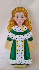 Melissa And Doug Wood Princess Elise Magnetic Dress Up Doll Clothing Play Set