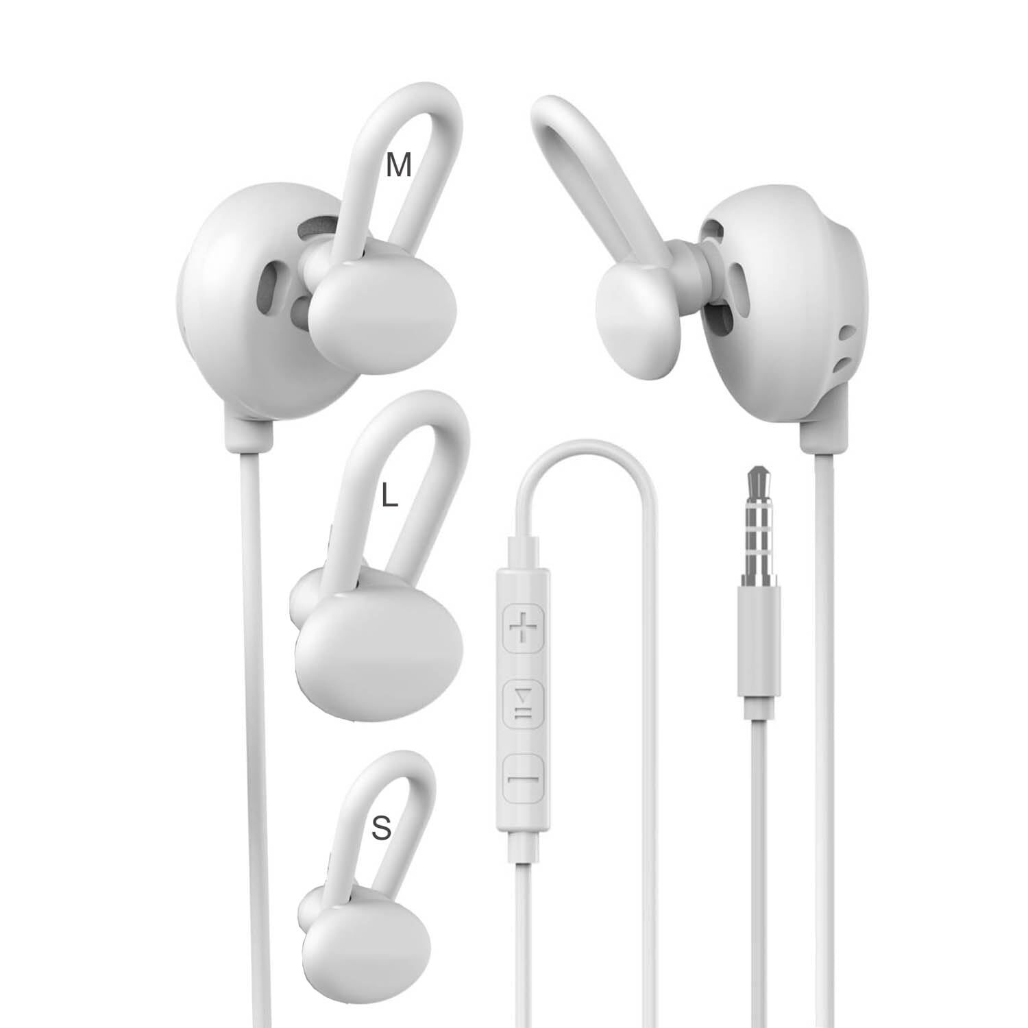 Hawk Scope Open-Ear 3.5mm Jack HeadphonesSport Earbuds Wired with Microphonef...