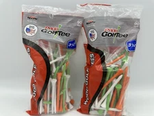 2 Bags: Pride Golf Tees 3 1/4" Green Orange White Wood Tees Multicolor 180 Tees!