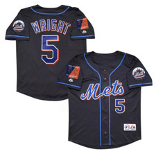 David Wright 5 MEN Black,White Stripes,Gray, White - Stitched Jersey