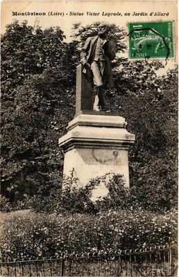 Old postcard Montbrison - statue VICTOR Laprade - at the Jardin d'Allard (487185)
