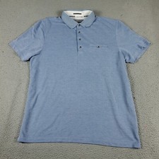 Ted Baker London Polo Shirt Mens Size 5 Blue Casual Short Sleeve Adult 