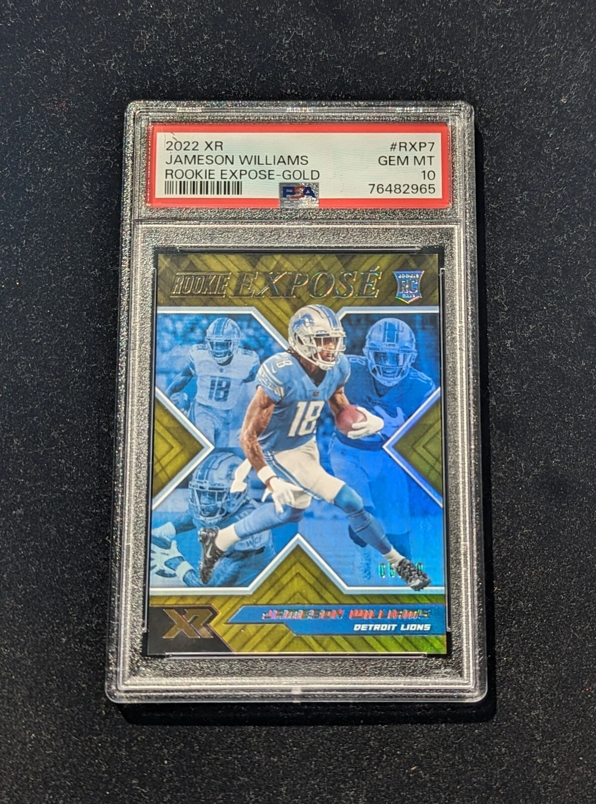 Jameson Williams Panini XR Rookie Expose #RXP7 Gold