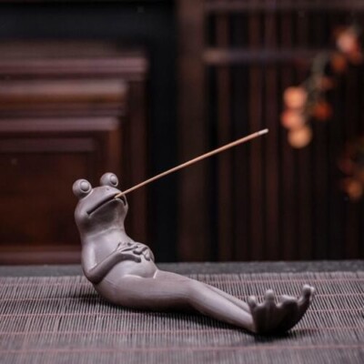 Smoking Frog Incense Stick Holder Ceramic Incense Burner - NEW | eBay