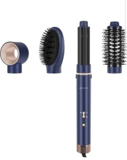 IG INGLAM 4-in-1 MegaAir Styler Professional Ionic Hair Dryer Kit Prussian Blue