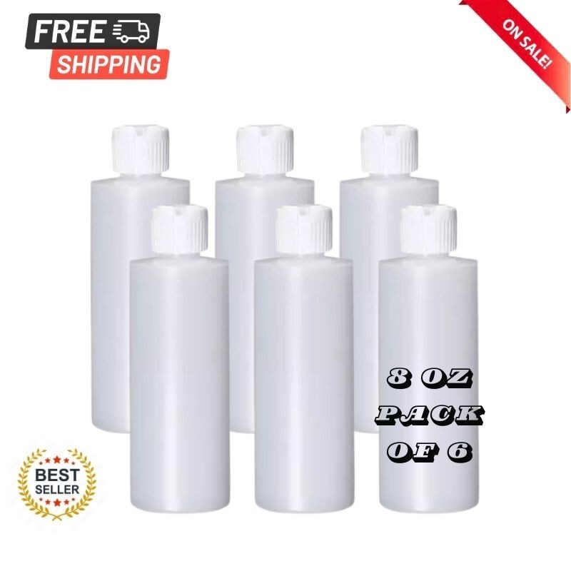 With Flip Top Pour Spout Squeeze Refillable - 6 Of Pack