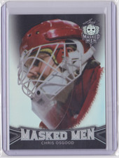 2017 LEAF MASKED MEN BLACK PRISMATIC PARALLEL 4/10 CHRIS OSGOOD #4 RED WINGS