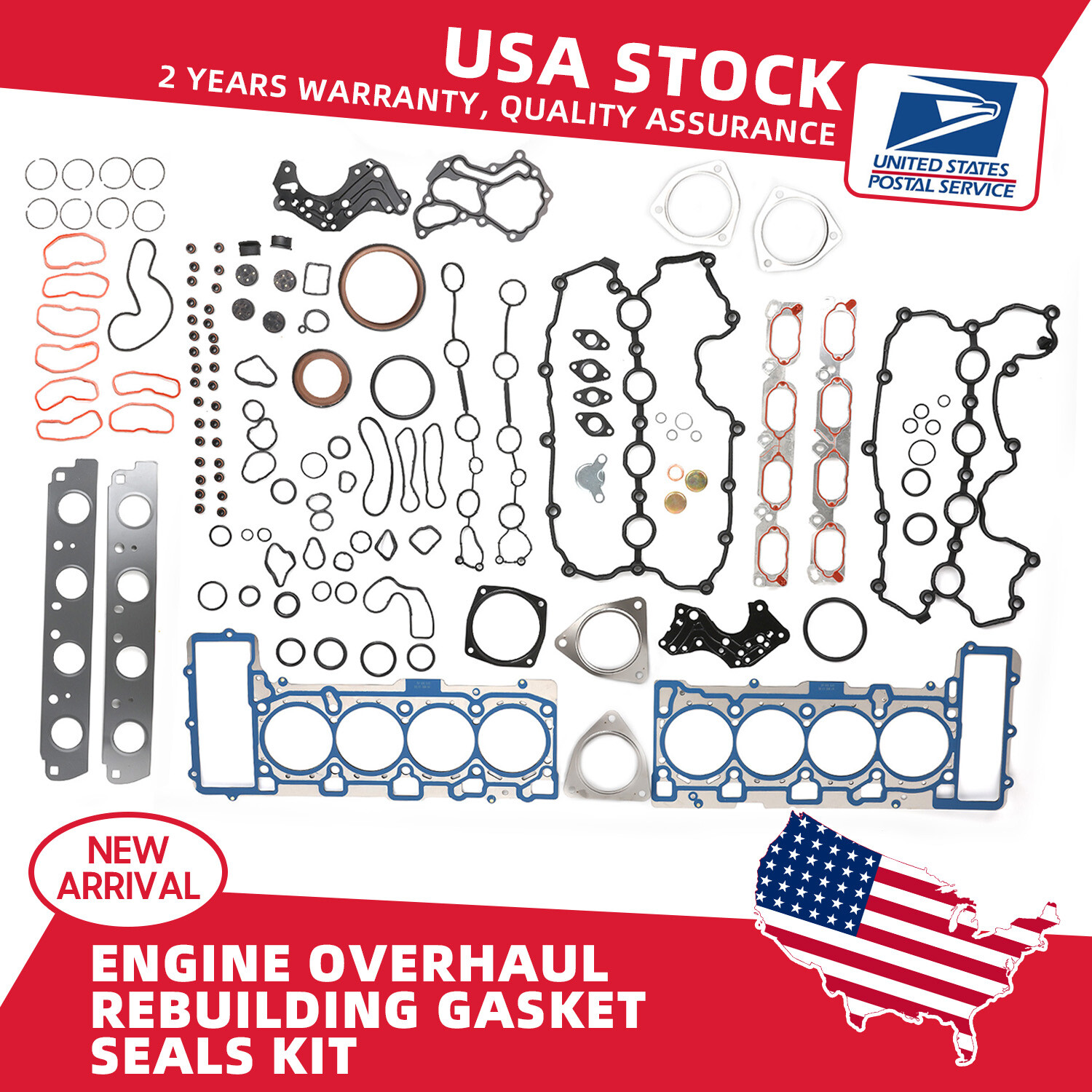 Cylinder Head Gasket Rebuild Kit for 4.2L Audi A6 A5 A8 Q7 R8 BVJ CDRA BAR