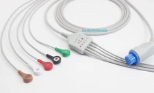 1pcs GE-Datex Ohmeda 5Leads ECG cable 545302+545327 AHA SNAP
