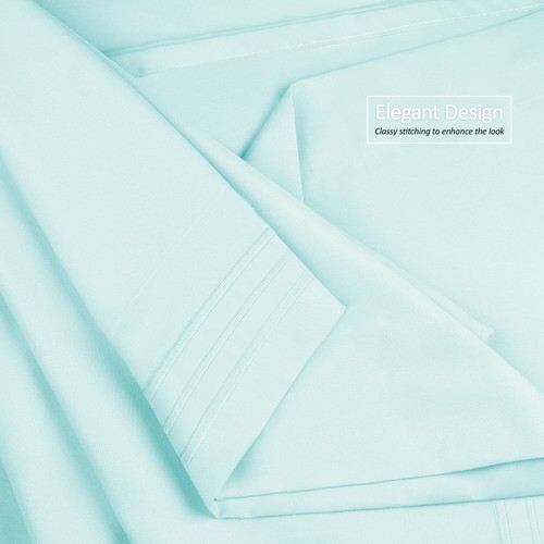 Ensemble de 4 draps de lit 1800 Queen ou King ultra doux microfibre poche profonde - Photo 285/360