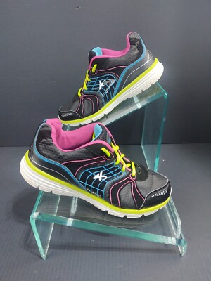 Athletech Willow 2 Women's Black/Pink/Blue/Green Athletic Shoes. Size 8.5.    C2