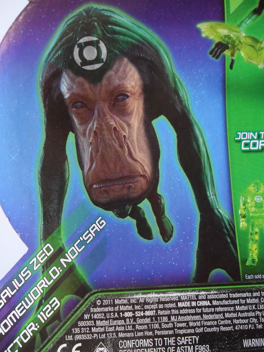 THE GREEN LANTERN GALIUS ZED FIGURE GL 16 + DUAL BLADE CONSTRUCT
